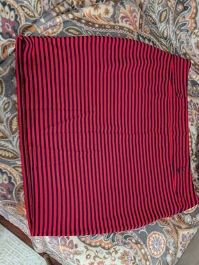 Ashley Stewart Red and Navy Striped Skirt Size 1X
